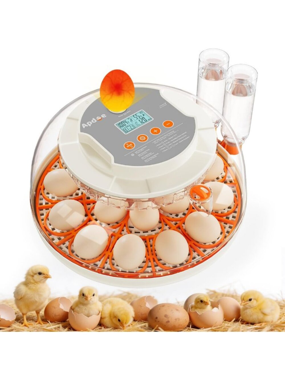Automatic Egg Incubator with Temperature Control & Humidity, Hatches 18 Eggs